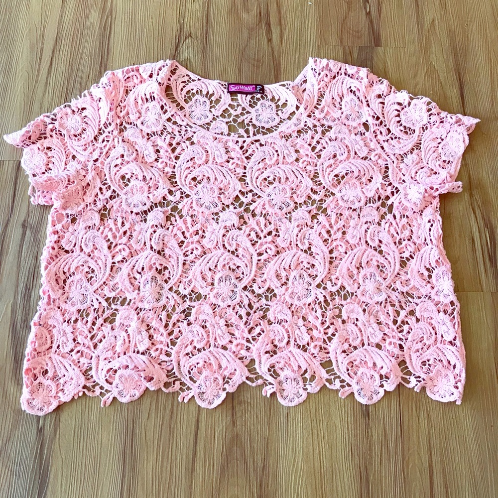 💘💘Say What Lace Coverup Top - Picture 1 of 3